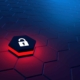 Visualization of cyber attacks. Concept of data security. Computer protection_